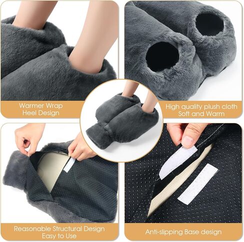 Hot Water Bottle for Feet,2L Heated Feet Warmer with Washable Plush Cover for Feet and Hand Warm Hot Water Bag,Non Electricity Heated Feet Warmers for Pain Relief,Women and Men (with Heel) in Saudi Arabia