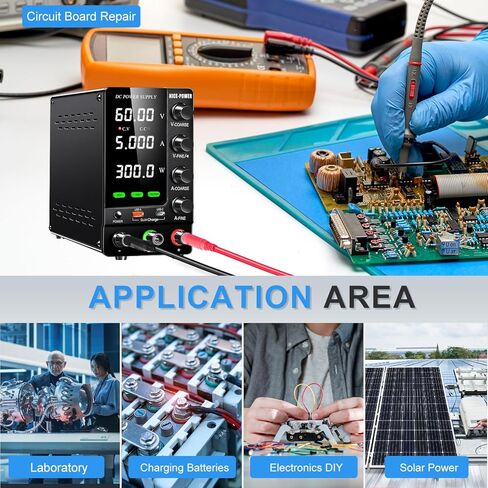 NICE-POWER DC Power Supply Variable 30V 10A, Adjustable Regulated DC Bench Power Supply with Encoder, Output Switch and OCP/OVP, Benchtop Lab Power Supplies 4-Digit LED Display with USB Quick Charge in Kuwait