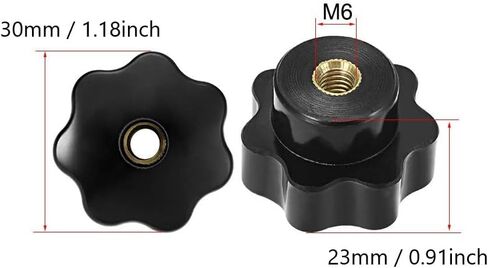 1pcs M12 Star Shape Head Knob Nut for Machinery Equipment Industrial Equipment Thru Hole Clamping Screw knob Female Threaded Knob, Head Dia 50 in Saudi Arabia