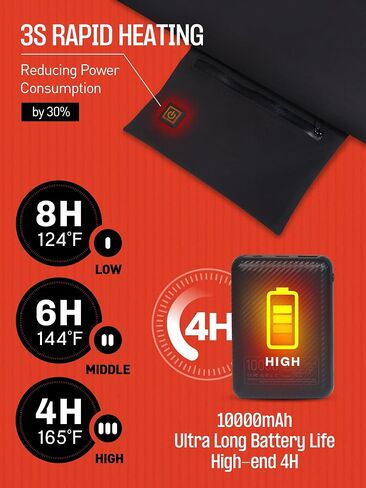 Heated Stadium Seats for Bleachers with Back Support, 10000mAh Battery Heated Seat Cushion with Thicken Insulated 3S Quick Heat, Heating Camping Chair Seat Pad, Seat Warm for Office Chair in Saudi Arabia