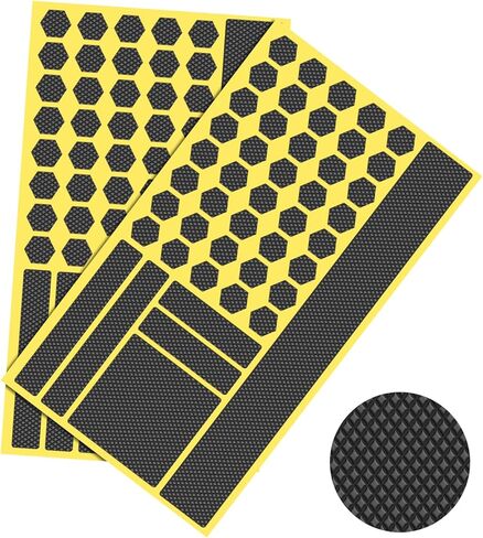 Rubber Grip Tape Kit, 92 Pieces Enhanced Friction Non Slip Adhesive Tape kit for Indoor & Outdoor Use - Customizable, Durable, Pre-Cut for Cup, Tool Handle, Game Controller, etc (2 Pack, Black) in Saudi Arabia