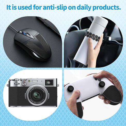 Rubber Grip Tape Kit, 92 Pieces Enhanced Friction Non Slip Adhesive Tape kit for Indoor & Outdoor Use - Customizable, Durable, Pre-Cut for Cup, Tool Handle, Game Controller, etc (2 Pack, Black) in Saudi Arabia