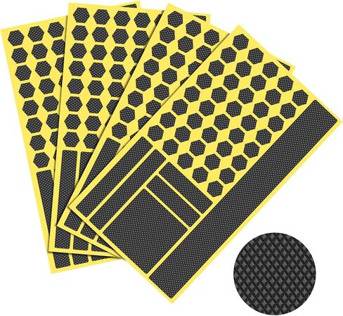 Rubber Grip Tape Kit, 92 Pieces Enhanced Friction Non Slip Adhesive Tape kit for Indoor & Outdoor Use - Customizable, Durable, Pre-Cut for Cup, Tool Handle, Game Controller, etc (2 Pack, Black) in Saudi Arabia