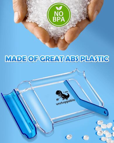 Plifal Pill Counting Counter Tray with Spatula - Medicine Bottle Print Dual Channel Design Pharmacy Medicine Sorting Tray with Funny Reminder Labels Design, Equipped with L-Shaped Spatula in Saudi Arabia