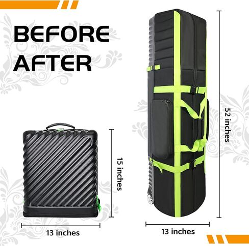 حقيبة سفر للجولف غطاء سفر Kube Golf لشركات الطيران، محمول للغاية وقابل للطي وسهل الحمل، حقيبة سفر صلبة للجولف مع عجلات مثالية للسفر والتخزين، قل وداعًا للحقائب الكبيرة! in Saudi Arabia