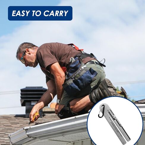 2 Pcs Shingle Gauge, 4/09 Shingle Gauge Portable Roof Pitch Gauge with Carabiner Shingle Gauge Tool for Measuring and Analyzing The Thickness of Roof Tiles (2 Pcs) in Saudi Arabia