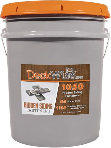 DeckWise Hidden Siding Fasteners for Hardwoods Includes All Stainless Steel; Fasteners, Starter Clips, 8x2 Screws and T15 Drive Bit (1050 Pack) in Kuwait