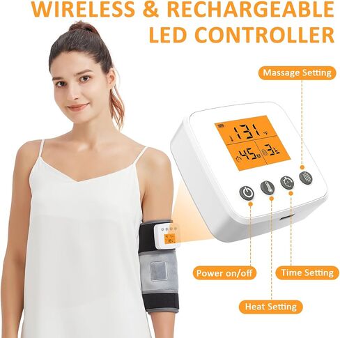 Cordless Elbow Heating Pad for Tennis Elbow Relief,Vibration Massage Heated Elbow Brace for Cubital Tunnel,Rechargeable Heating Pad for Elbow for Tendonitis,USB Elbow Massager for Pain Relief in Saudi Arabia