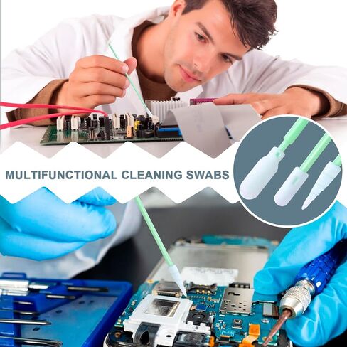 140PCS Foam Cleaning Swabs, 4 Types Microfiber Knitted Polyester Swab Head Tips for Lab, Electronics, Printer, Gun, Camera, Optical Lens, Cleanroom, Watch, Arts, Crafts, Car Detailing in Saudi Arabia