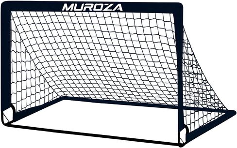 Soccer Goals for Backyard Set, 6x4 ft Portable Pop Up Soccer Nets with Soccer Ball, Agility Ladder, Cones, Complete Training Equipment for Youth, Toddler Outdoor Sports Games(Black) in Saudi Arabia