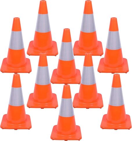 SAFETYM8-18″ Orange Traffic Cones: Parking Cones: Traffic Cones: Road Cones: Safety Cones - Pack of 5 - TC1R-O-18-1P-5P in Saudi Arabia