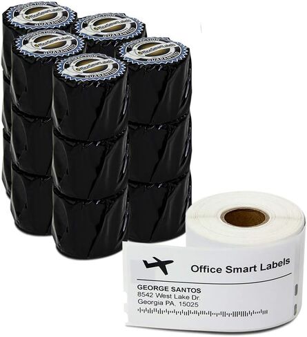 ملصقات OfficeSmartLabels - ملصقات شحن مقاس 2-1/8 بوصة × 4 بوصة، متوافقة مع 30323 (15 لفة - 240 ملصقًا لكل لفة) in Saudi Arabia