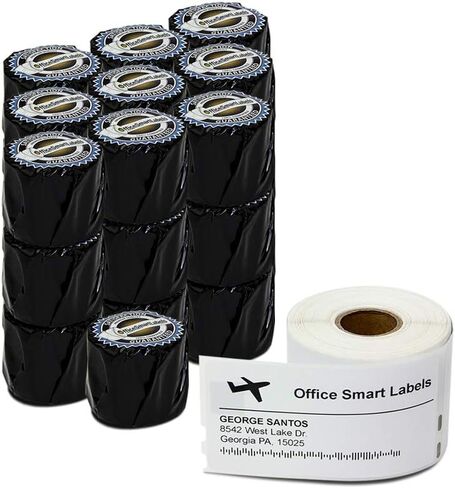 ملصقات OfficeSmartLabels - ملصقات شحن مقاس 2-1/8 بوصة × 4 بوصة، متوافقة مع 30323 (15 لفة - 240 ملصقًا لكل لفة) in Saudi Arabia