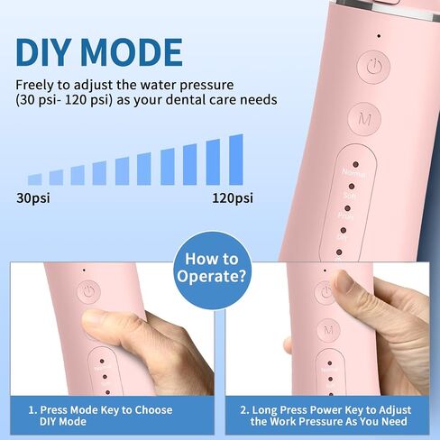 Water flosser Cordless, Electric Dental Flossers USB Rechargable Teeth Flosser, Professional Electric Portable Oral Irrigator with 4 Modes Green in Saudi Arabia
