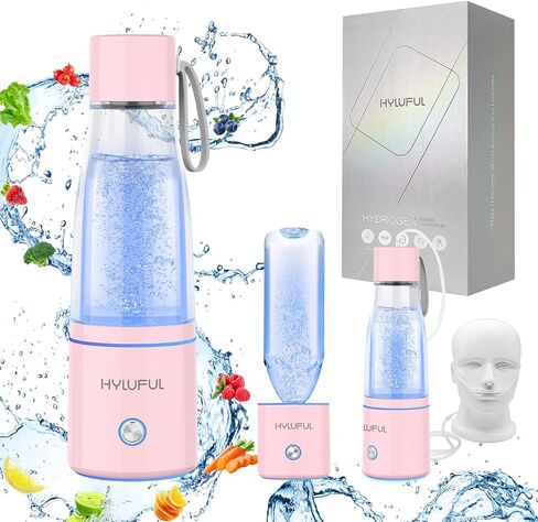 5000PPB Hydrogen Water Bottle, 3 in 1 Hydrogen Water Bottle Generator with SPE/PEM Electrolysis Technology Portable Hydrogen Water Ionizer Machine for Home, Office/Black in Kuwait