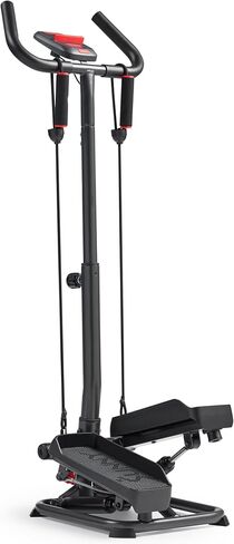 Sunny Health & Fitness Total Body 2-in-1 Stepper Machine, Total Body Workout, Adjustable Hydraulic, Resistance Bands, Non-Slip Pedals w Optional Free SunnyFit App Enhanced Bluetooth Connectivity in Saudi Arabia