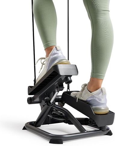 Sunny Health & Fitness Total Body 2-in-1 Stepper Machine, Total Body Workout, Adjustable Hydraulic, Resistance Bands, Non-Slip Pedals w Optional Free SunnyFit App Enhanced Bluetooth Connectivity in Saudi Arabia