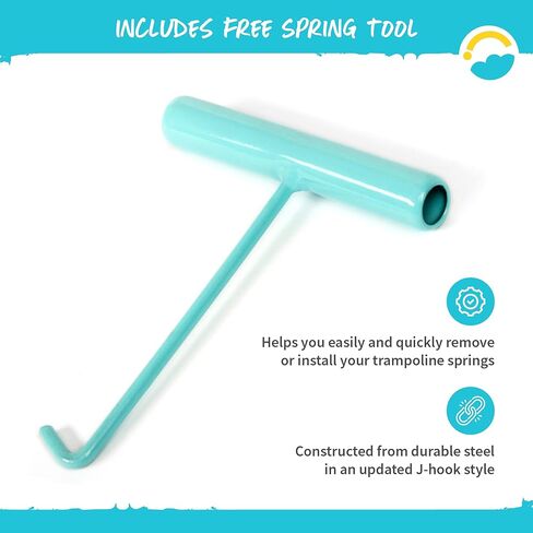 حصيرة الترامبولين البديلة من SkyBound، تناسب إطارات بطول 14 قدمًا مع أداة زنبركية وحلقات على شكل حرف V متينة، ترتد بأمان مع صفوف إضافية من الخياطة - حصيرة القفز للترامبولين المستدير بطول 14 قدمًا - تناسب زنبركات 72 و88 و96 in Kuwait