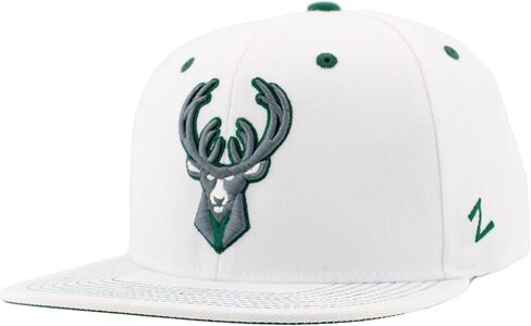 ZHATS NBA Officially Licensed Adjustable Snapback Hat Flat Bill Z11 Pop White in Saudi Arabia