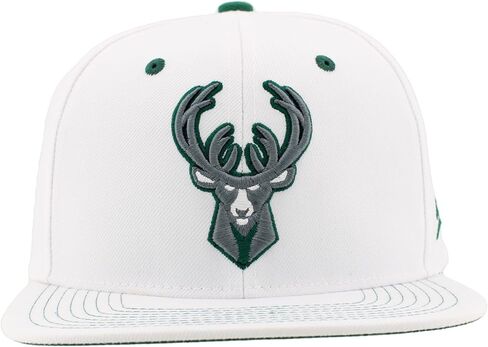 ZHATS NBA Officially Licensed Adjustable Snapback Hat Flat Bill Z11 Pop White in Saudi Arabia