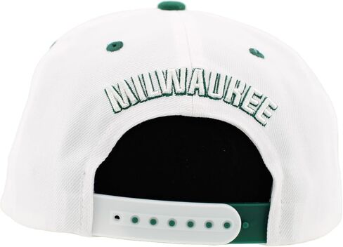 ZHATS NBA Officially Licensed Adjustable Snapback Hat Flat Bill Z11 Pop White in Saudi Arabia