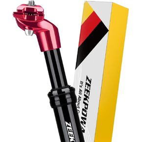 Zeekpowa Suspension Seatpost for Bikes - Adjustable Damping, 40mm Travel
