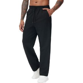 THE GYM PEOPLE Men's Baggy Sweatpants Lightweight Lounge Open Bottom Athletic Workout Pants with Pockets