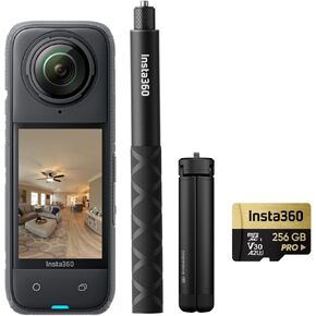 Insta360 X4 Virtual Tour Bundle - 72MP 360º HDR Photo, Standard Lens Guards, 2290mAh Battery, Supports Zillow, Floorfy, Realsee, Kuula, 3DVista, GoThru, OpenSpace, DroneDeploy & More