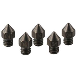 5 Pcs MK8 Hardened Steel Extruder Nozzle,0.4mm 3D Printer Nozzles,Metal Nozzle Ends for 3D Printer Accessories