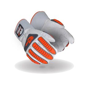 MAGID T-REX TRX848M Inferno Series Heat Resistant Welder's Gloves, 24 Pairs, Full Leather, Size 12/XXXL, Red & Gray