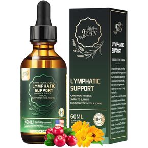 FOTN Lymphatic Drainage Drops - Organic Herbal Supplements - Echinacea | Elderberry | Astragalus | Burdock | Calendula | - Immune Support, Anti Inflammatory,Lymphatic Detoxd&Cleanse, 2 fl oz