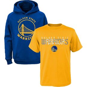 NBA Kids Youth 8-20 Team Color Polyester Performance Primary Logo Pullover Hoodie Sweatshirt and T-Shirt 2 Pack Combo Set