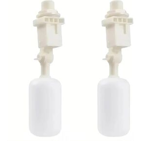 2 Pcs Float Valve of Automatic Water Dispenser, Float Ball Valve with Adjustable Arm Stable to Shut Off 1/2",Automatic Fill Water Feed Trough Tank for Horse Goat Sheep Dog Chicken Farm and Livestock