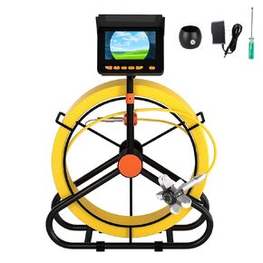 Sewer Camera 100FT,Waterproof 16GB JQKJCAM Drain Pipe Sewer Line Inspection Camera with 12 Light Distance Counter,23MM/0.9In Plumbing Snake Scope Camera for Home Industrial Inspection (30m)