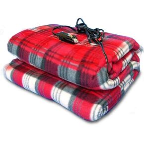 Zone Tech Heating 12V Polar Fleece Material Blanket - Ideal for Summer Camping, Road Trips, Picnics, or Relaxing in The Convenience of Your Vehicle or Home (Polar Fleece, 1- Pack)