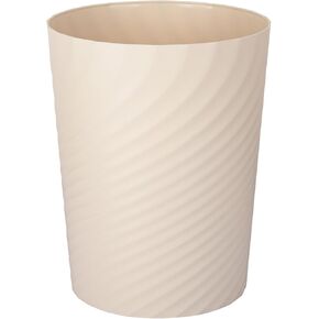 UUJOLY Plastic Trash Can Wastebasket, Garbage Container Basket for Bathrooms, Kitchens, Offices, Kids Rooms (Brown, 1.8 Gallon) in Kuwait