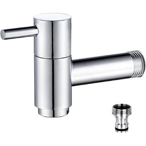 Wall-Mounted Chromed Brass Outdoor Garden Faucet Balcony Mop Sink Cold Water Tap Bathroom Laundry Utility Faucets