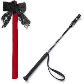 Riding Crop for Horse,18inch PU Leather Equestrian Horse Whip Training with Wristband,Gift Set