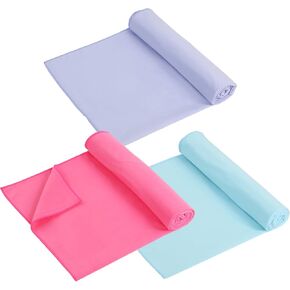 3 Pack 26"x73" Hot Yoga Towel Non-Slip Yoga Mat Towel Gym Towel Sweat Absorbent Microfiber Towel for Yoga Pilates Workout Women Men