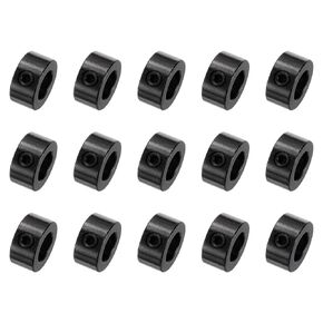 uxcell 15pcs Set Screw Collars 8mm Bore Shaft Collars, 14mm OD, 7mm Width, Drill Stop Collar, Carbon Steel Drill Bits Depth Collars, Black Oxide