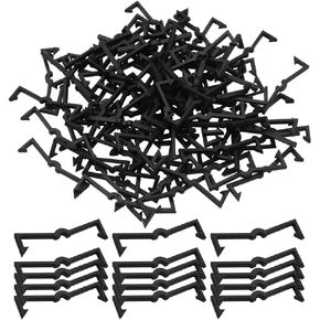 100PCS Pegboard Clips Pegboard Hook Locks Black Plastic Peg Board Locks Peg Board Organizer Accessories for 1/4" and 1/8" Pegboards DD018