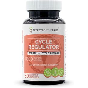 Secrets of the Tribe Cycle Regulator 60 Capsules, 1000 mg, Vitex,Partridgeberry, Lady's Mantle, Black Cohosh, Yarrow, Dong Quai. Women's Health Formula (60 Capsules)