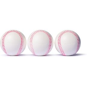 SMUSH BALLS - Pitching Machine Batting Practice Balls - Baseball & Softball Sized w/Raised Seams & Exact Baseball/Softball Look & Feel. Sting Free Batting Machine Balls