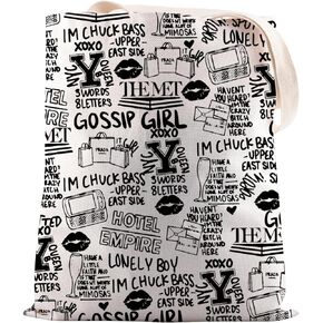 JNIAP TV Inspired Gift Gossip Fan Tote Bag For Best friend Gossip Characters Gift