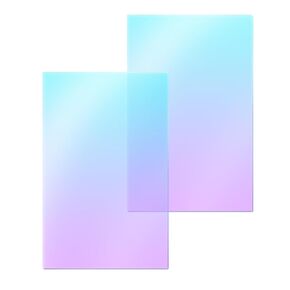 Rainbow Color Acrylic Sheet, 2 Pcs Translucent Color Radiant Plexiglass Plastic Sheet for DIY Painting, Arts and Crafts, Decoration, 7.9 * 11.8 Inches, 3mm Thickness