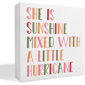 Nursery Table Decor for Girls, Nursery Newborn Baby Girls Bedroom Desk Decor Nursery Decoration for Toddler Kids Room Playroom, Little Babe Cave, Wooden Box Sign