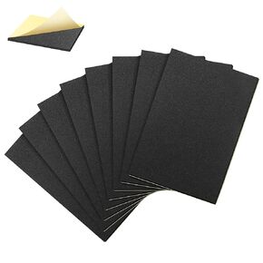 8 Pcs Adhesive Foam Padding, Closed Cell Foam Sheet 4in X 4in X 1/4in, Anti-Slip Neoprene Rubber Pad,1/4" Thick Sticky Foam, Soundproof and Anti Vibration