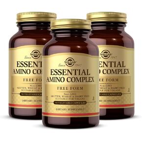 مركب أميني أساسي من سولجار - 90 كبسولة نباتية، عبوة من 2 - غير معدلة وراثيًا، نباتي، خالي من الغلوتين، خالي من منتجات الألبان، كوشير - 180 وجبة إجمالية in Kuwait