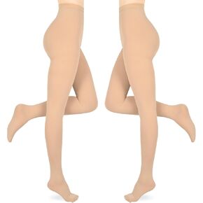 Compression Pantyhose for Women & Men, 2 Pairs 15-20mmHg Medical Graduated Compression Stockings Leggings