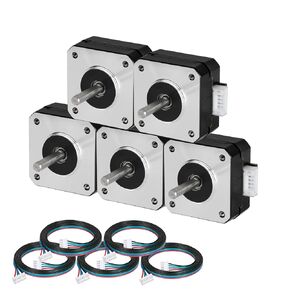Nema 17 Stepper Motor 37MM 1.5 A 42 Motor (17HS4401), 42BYGH 2 Phase Stepper Motor 1.8 Degree Bipolar 4-Lead Wire with 1m Cable and Connector for DIY CNC 3D Printer, 1.65 * 1.65 * 1.46inch